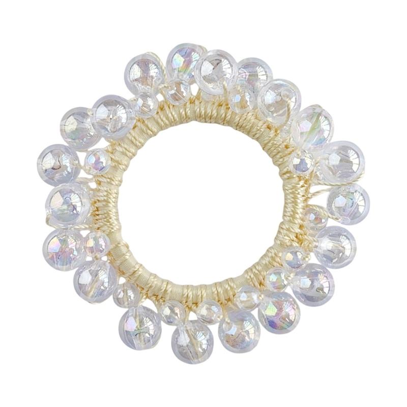 

Bridal Party Hair Tie Pearls Studded Elastic Hair Accessories Wedding Proposal Gifts for Women