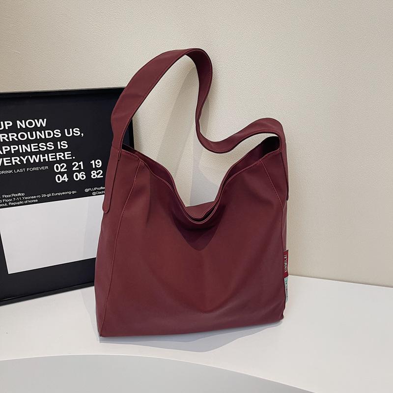 Lazy Wind Large Capacity Tote Bag Women's 2025 New Winter Retro Fashion Shoulder Bag Versatile Underarm Bag