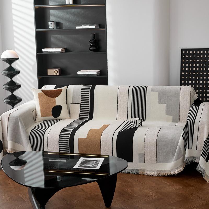 

Чехол для дивана Bohemia с кисточками из шенилловой ткани с защитой от царапин от кошек, универсальный чехол для кресла, коврик для пикника 180x130