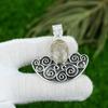925 Sterling Silver Oval Golden Rutile Stone Birthday Engagement Mother Pendant