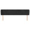Maison Exclusive - Tête de lit avec oreilles Noir 203x23x78/88 cm Velours