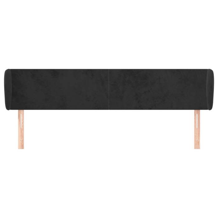 Maison Exclusive - Tête de lit avec oreilles Noir 203x23x78/88 cm Velours