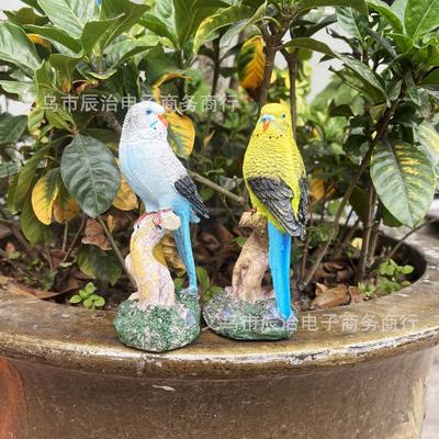 New Outdoor Parrot Resin Garden Statue Super Cute Home Desktop Parrot Statue Decoration