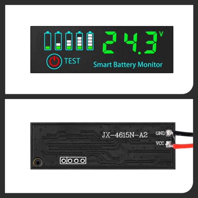 Lithium Battery Capacity Voltage Meter with Low Voltage Alarm & Power Off Memory for Automotive Circuits DIY Enthusiasts