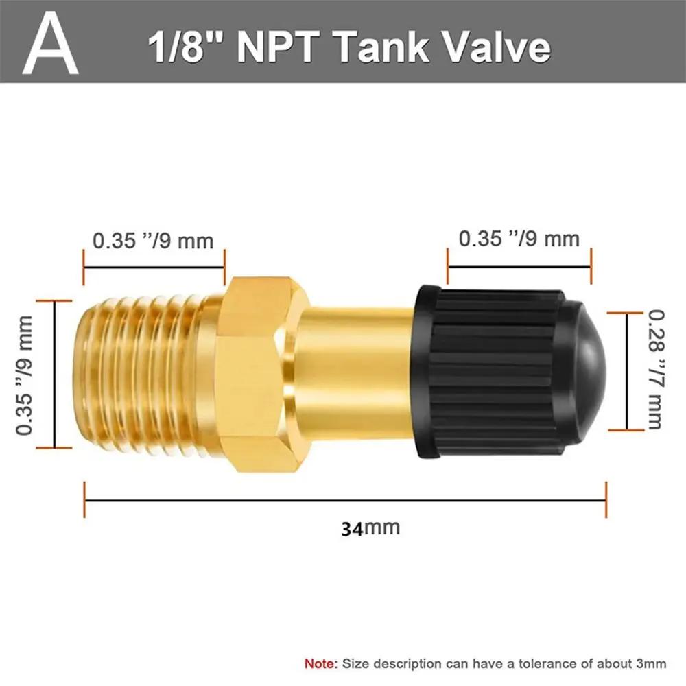 Practical 1/4 NPT 1/8 NPT M10 Air Compressor Tanks Fill Valve Anti-Corrosion Brass Automobile Tire Valve Core Schrader Valve