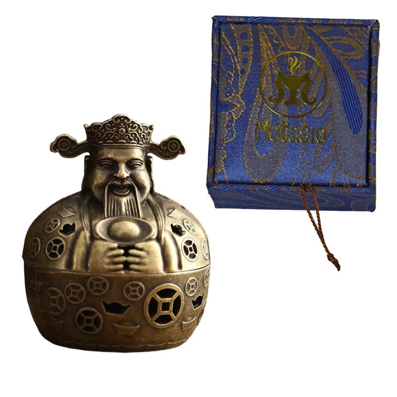 Vintage Metal Mini Incense Burner Pot Stick Holder Decor Ornament Ash for Yoga Living Room Ornament Home Desktop Decoration Gift