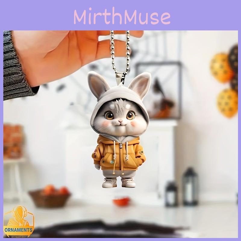 Cartoon Cute Rabbit Pattern Acrylic Pendant For Car Accessories Decoration