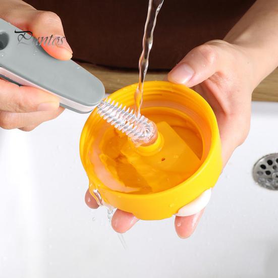 

Щетка для чашек Удобная эффективная экономия усилий Многофункциональный скраб с дизайном попугая Жесткая щетина Щетка для чистки крышки с угловым зазором Бытовые принадлежности оранжевый