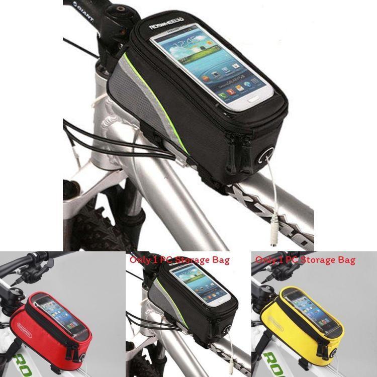 Mountain Bicycle Front Tube Bag With Touch Screen For Cycling Enthusiasts