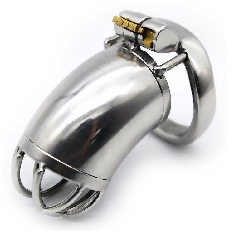 Stainless Steel Men's Chastity Tool Chastity Lock Pants Slave Training Out Wear Long-term Tools Sex Toys Adult