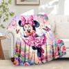1pc Flannel Minnie Mouse Pink Polka Dot Bedding Throw Blanket Sofa Cover Gift Home Decor Lightweight Soft Warm Throw Blanket Suitable