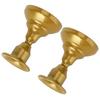 2 Stück Kerzenhalter Europäischer Stil Einfach Retro Doppelnutzung Kerzenständer für Schreibtischdekorationen Geschenke(Gold )