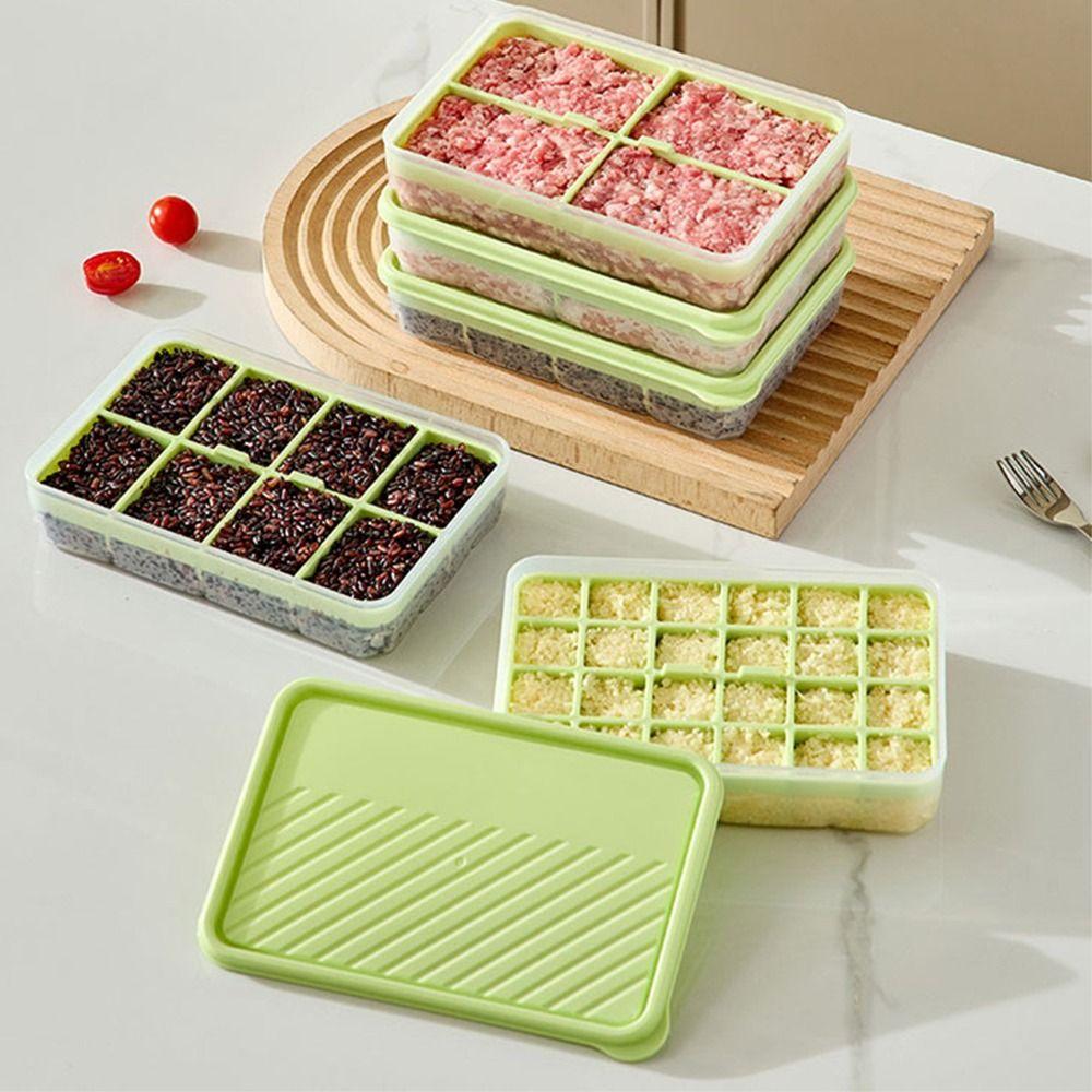 Detachable Food Storage Box 4/8/24 Grids Fresh Keeping Container Ice Cube Molds Food Fresh Keeping