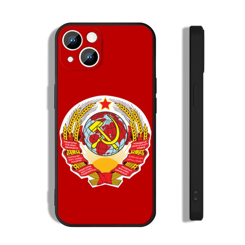 Soviet Union USSR CCCP Flag Phone Case For iphone14 11 12 Pro 8 7 Plus SE 2020 X Pro 14 MAX 12 13 MINI XR XS Soft Phone Covers