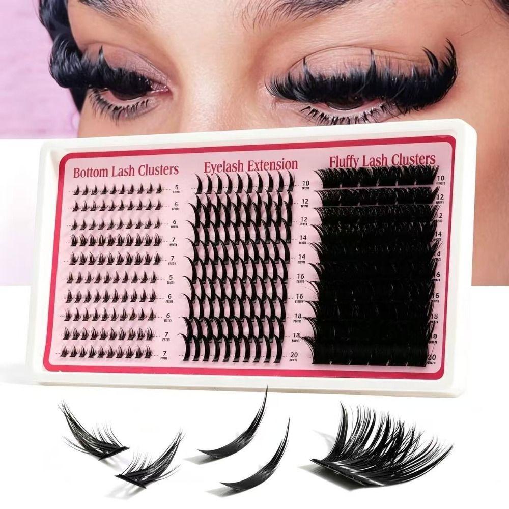 Lower Eyelashes Lash Extensions Kit DIY Segmented False Eyelashes Kit Manga-style Eye Makeup