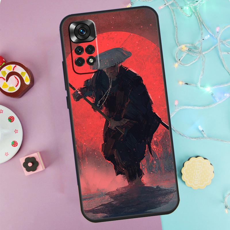 Japan The Samurai Ninja Case For Xiaomi Redmi Note 14 Pro 9 10 11 12 13 9S 10S 11S 12S Redmi 14C 10C 12C 13C Cover
