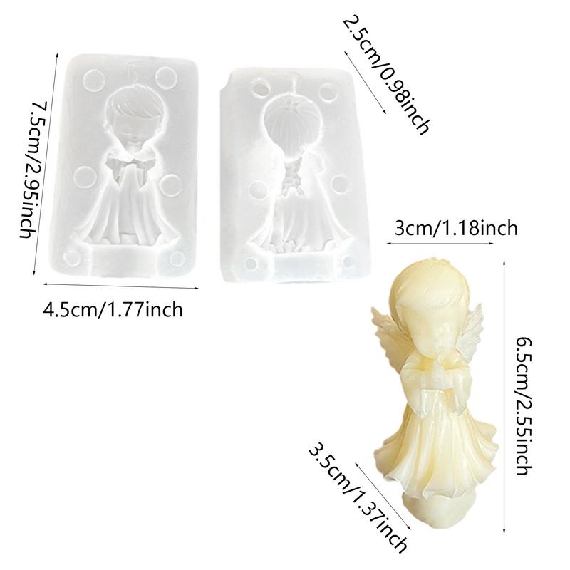 3D Engel Gebet Silikon Kerzenform Epoxid DIY Töpferton Gips Werkzeug Schokoladenform Küche Kuchen Backen Dekoration Form