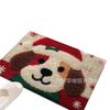 Christmas Crystal Velvet Floor Mat Xmas Holiday Decoration new year 2026 Santa Claus Carpet bathroom kitchen Absorbent Foot Mat