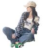 Women's Spicy Girl Letter Print Short Sleeve Slimming T-Shirt
