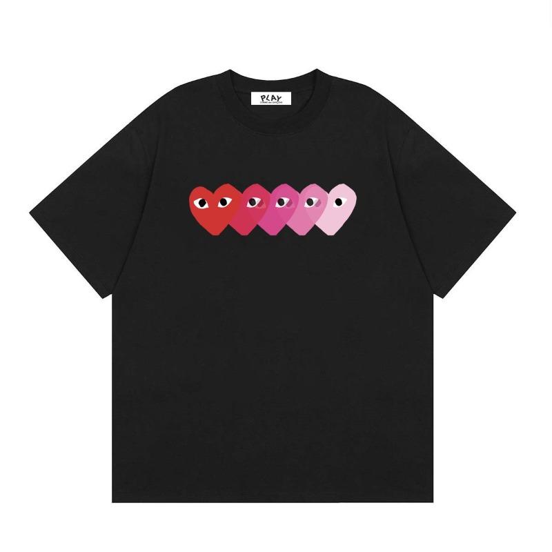 VibeStreet NUOVA T-shirt 100% Cotone T-shirt da Uomo a Forma di Cuore Donna Nuova Marca Originale T-shirt Top da Uomo Estate Manica Corta Moda Ami Amoring