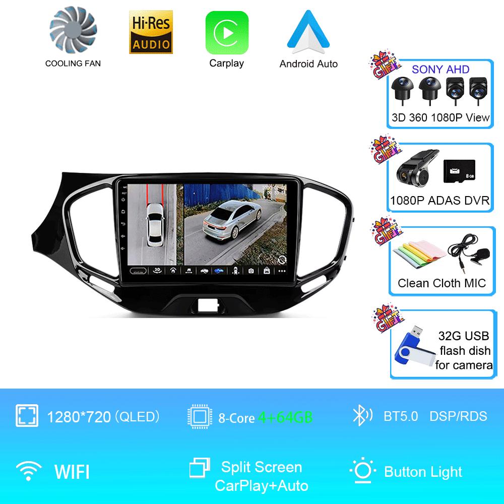 Car Radio Android 14 Carplay Wifi 4G For LADA Vesta Cross Sport 2015 - 2020 Multimedia Video Player Navigation GPS Stereo Auto