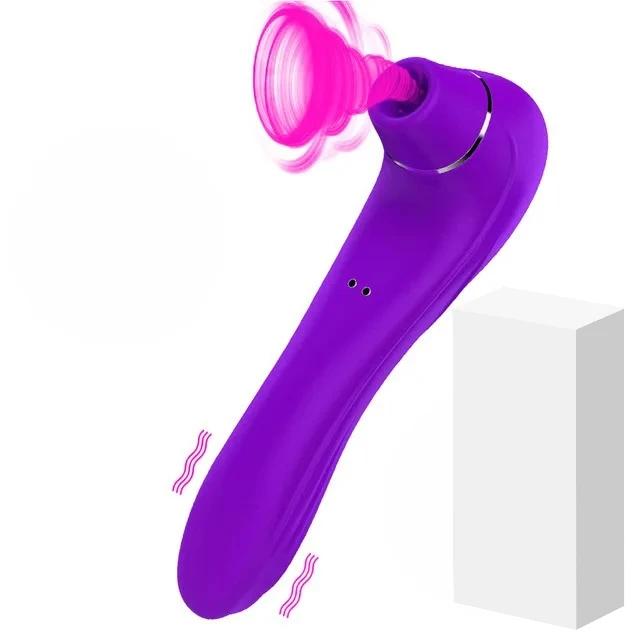 QINYU 2 In 1 Powerful Clit Vibrator and Sucker for Women Turbo Stimulator Nipple Vagina Succionador Potente