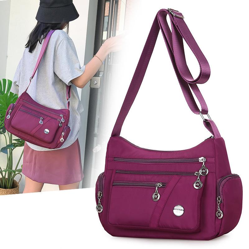 Modna damska torba na ramię dla dziewczynki Nylon Oxford Lekka wodoodporna torba na zamek błyskawiczny Pakiet podróżny Torba typu crossbody