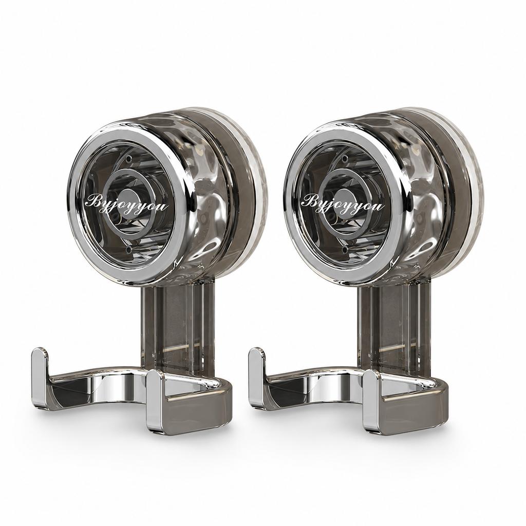 1/2pcs Vacuum Suction Cup Double Hook No Drill Heavy Duty PET ABS Wall Hanger for Bathroom Kitchen Storage