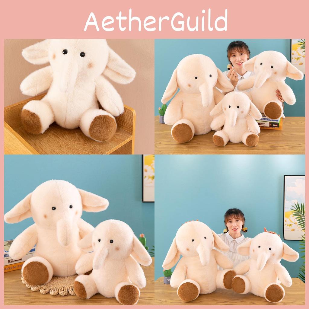 Cream Adorable Elephant Plush Toy Big Eared Girls Birthday Holiday Doll Gifts