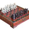 Klassisk kinesisk Terracotta Warriors Retro sjakk Tresjakkbrett utskjæring Tenåring Voksen brettspill Puslespill Bursdagsgave
