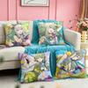 Kusanagi Nene Badge Music Game Cosplay Square DoubleSided Printed Pillow Case Bedroom Bedside Pillow Sofa Cushion Cover