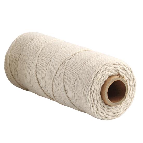1 Roll DIY Cotton Thread Natural Material Soft Touch Cuttable Good Strength No Odor Binding Anti-break Crocheting