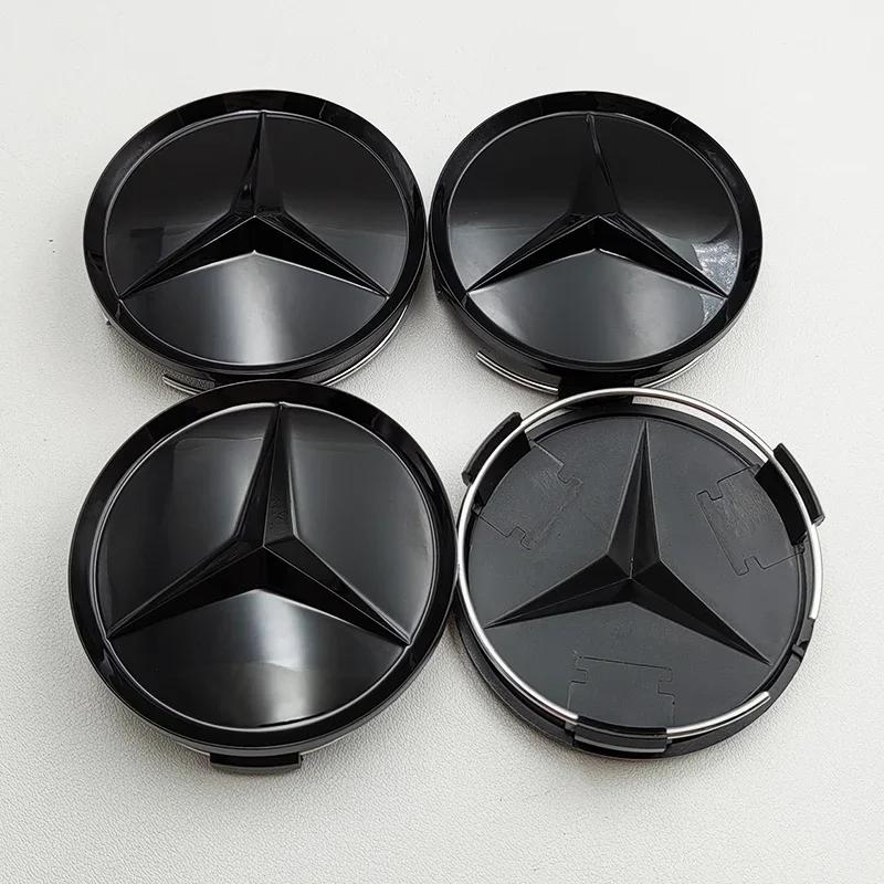 

4pcs 75mm new car hub cover badge Mercedes-Benz tire center cover ABC ES GLC GLG GLK GLLA GLB CLS R W205 W177 W213 W253