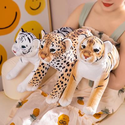 50cm Simulation Tiger Leopard Plush Cartoon Toys Home Decor Stuffed Cute Animals Dolls Soft Real Like Pillow for Kids Boys Gift