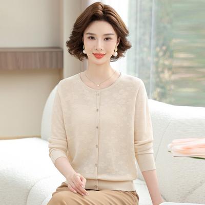 Frühlings- und Herbst-Strickpullover für Frauen mittleren Alters und ältere Frauen, Frühlingskleidung für frischgebackene Mütter, Unterziehpullover und Oberteil