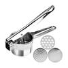 Manual Potato Masher Stainless Steel Potato ricer with 3 Interchangeable Discs for Mashed Potatoes, Cauliflower, Yams