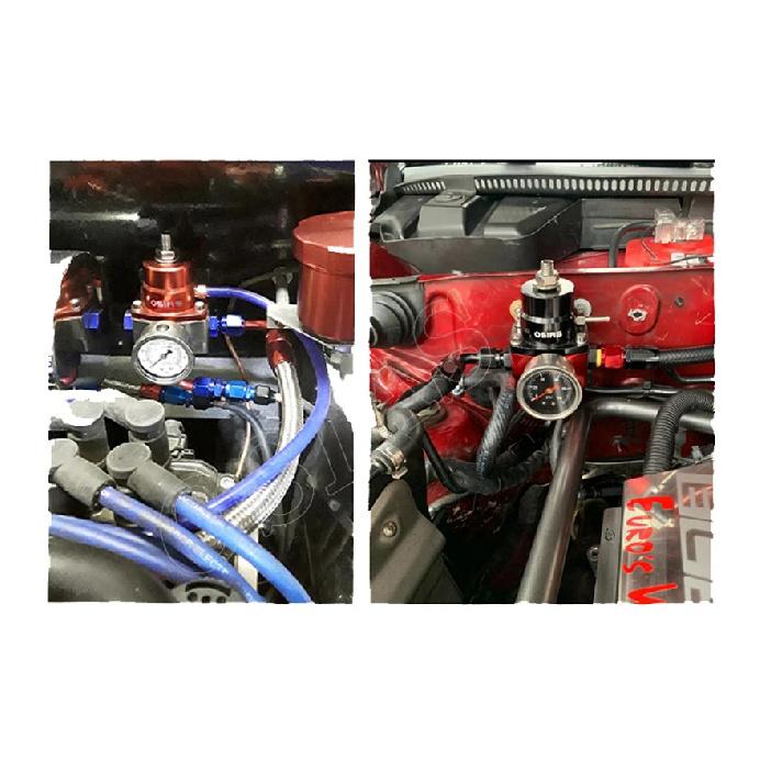 OSIAS New 100xkPA 160PSI Aluminum Adjustable Autos Fuel Pressure Regulator With Gauge+AN6 Fuel Line Hose+Fittings End Kit