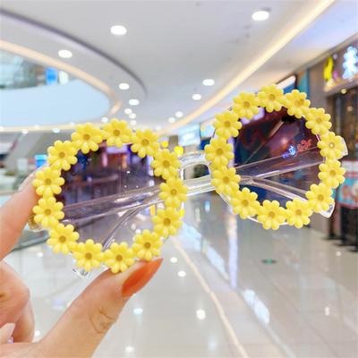 Summers Kids Sunglasses Retrao Daisy Flower Children Sunglasses Girls Baby Shades Glasses Uv400 Outdoor Beach Protection Eyewear