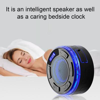 Alto-falante de Chuveiro Yousheng à Prova d'Água IPX7 com Luz RGB Display LED Ventosa Removível Som Estéreo Banheiro Compatível com Bluetooth Alto-falante Sem Fio