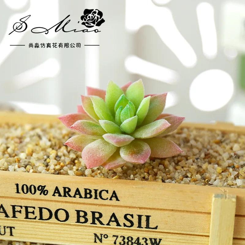 1 st Härliga Konstgjorda Suckulenter Växter för DIY Hem Trädgårdsdekoration Bröllopsväxter Väggblomsterarrangemang Bonsai Falsk Växt