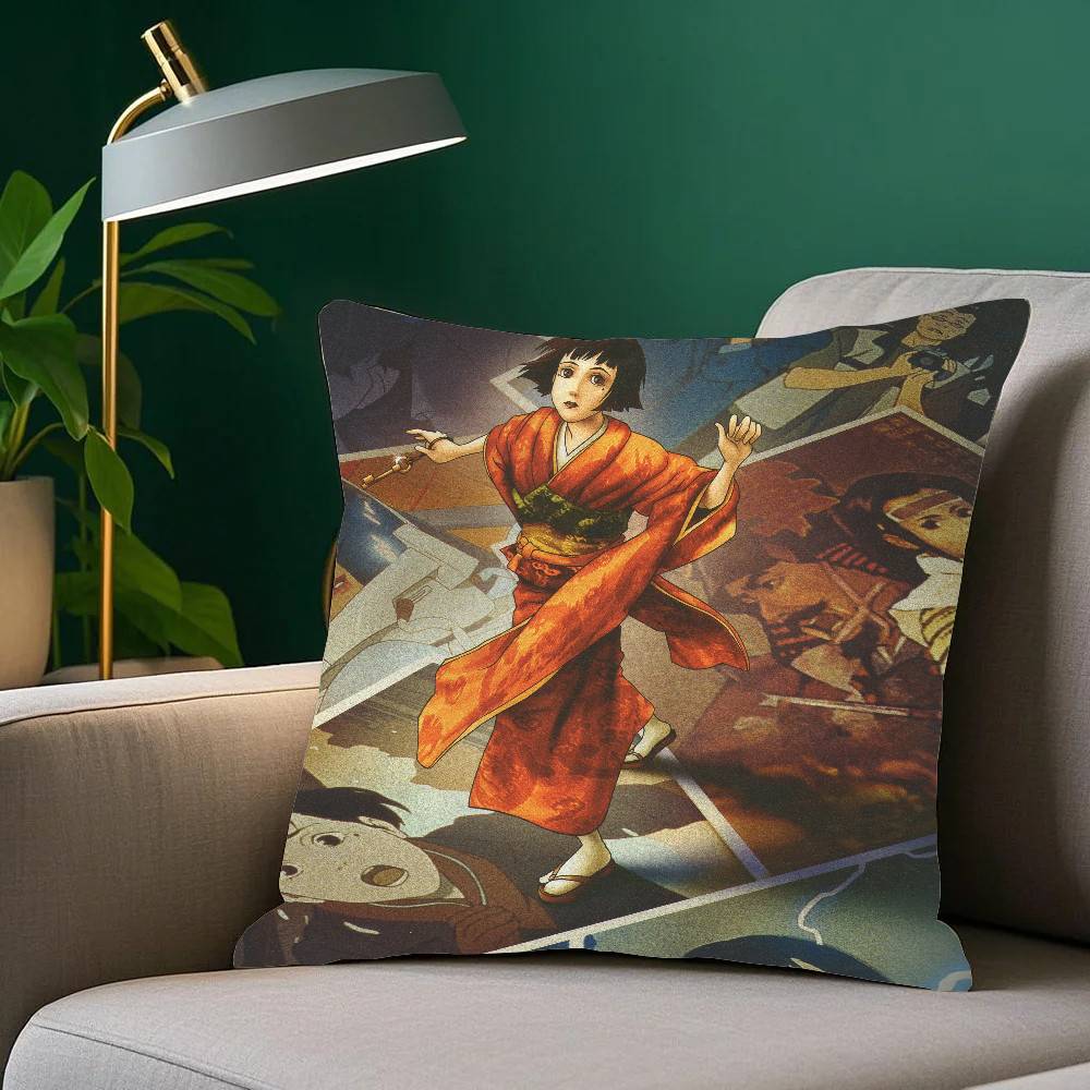Anime M-Millennium Actress Pillow Case Fashion Square Pillowcase Bedroom Sofa Room Ins Decoration Leisure