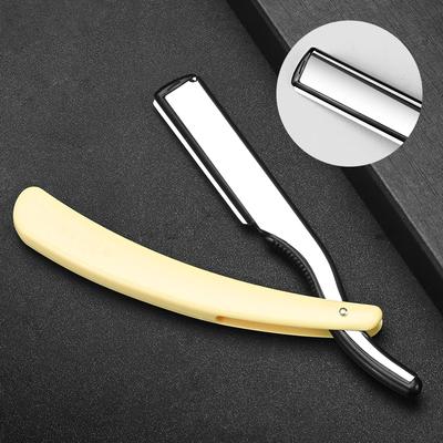 Rasoio vecchio in acciaio inossidabile da uomo rasatura speciale rasoio tradizionale negozio di barbiere coltello da barba manuale set completo di strumenti uso quotidiano