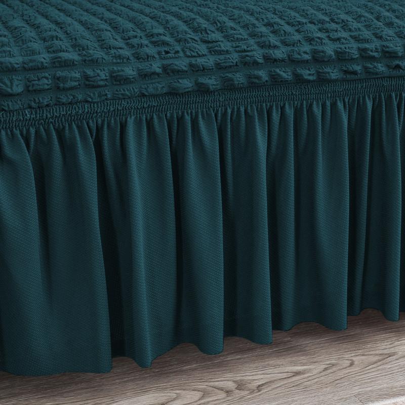 Four Seasons Universal Elastic All-inclusive Solid Color Seersucker Sofa Cover Universal Anti-dust Anti-cat Scratch
