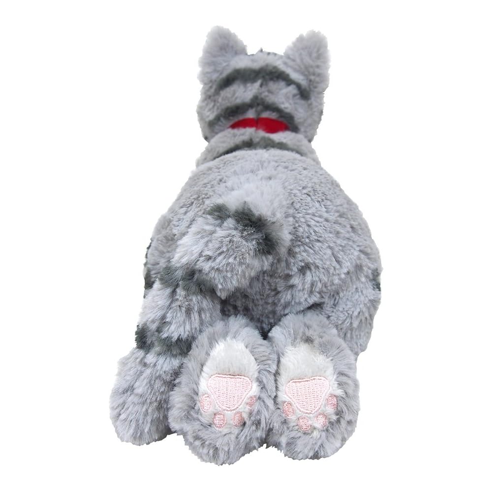 Sun Lemon Knee Cat Plush Toy Small Gray