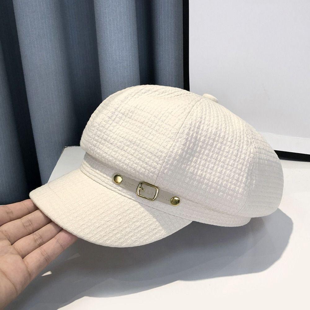 Accessories Berets Caps Octagonal Visors Cap Casual Buckets Hat Women