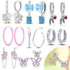 Dopamine Blue Butterfly Earrings for Women Girls Trendy Fashion Jewelry High Quality Dainty Elegant Gift