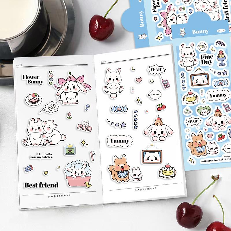 

Милый мультяшный кролик корейская декорация Guben ручной аккаунт DIY наклейки для чехла мобильного телефона креативные наклейки