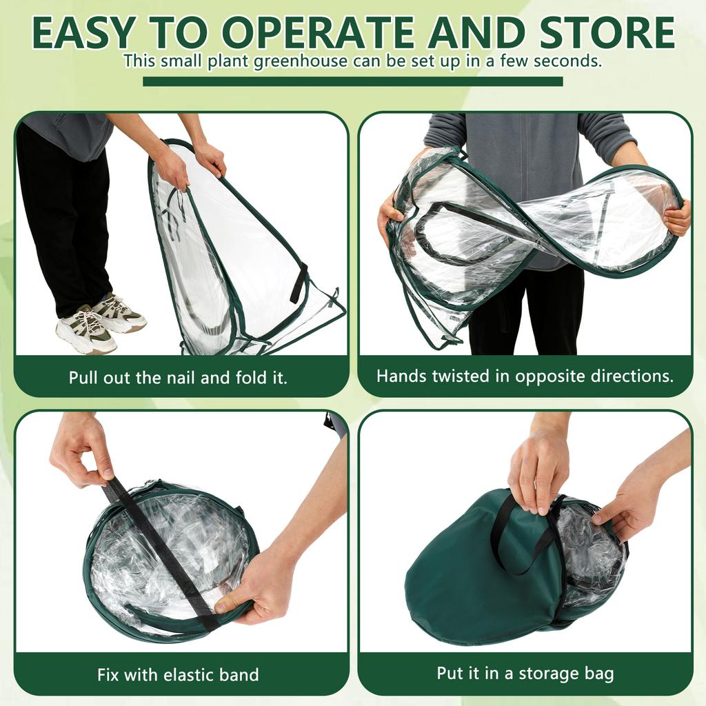 Pop-Up Gewächshaus Outdoor Indoor Gartenbau Pflanzen Blumenhaus Warmraum Tragbares Mini-Gewächshaus Faltbares Wasserdichtes Gewächshaus
