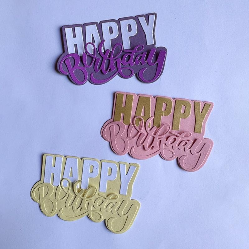Metal Die Cuts Envelope Birthday Embossing Stencil Cutting Dies for Card Making Scrapbooking Paper Craft DIY Template