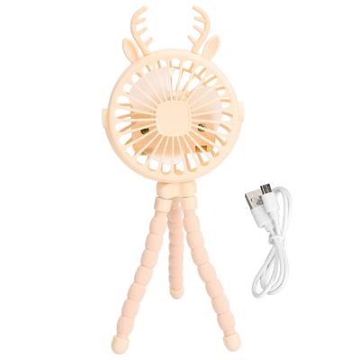 Desk Fan Direction Power Adjustable Flexible Dual Use Mini Portable Fan Night Light for Office Dorm Yellow